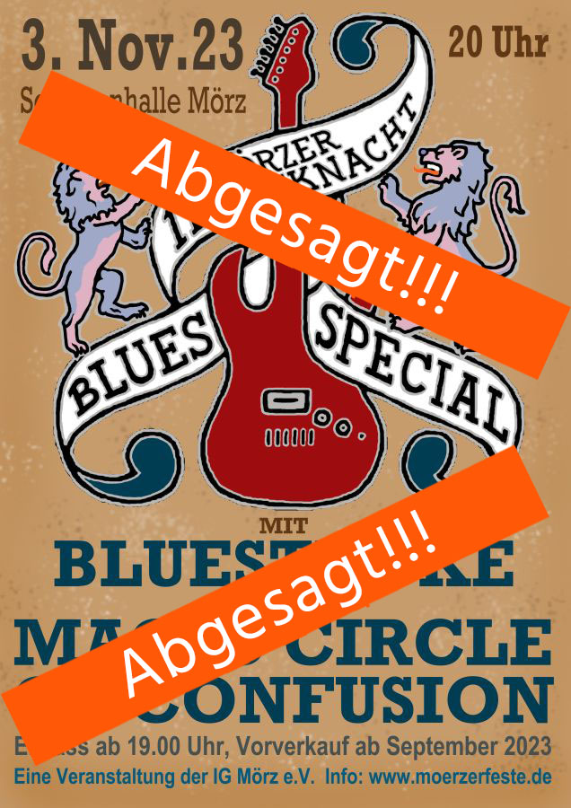 Bluesnacht leider abgesagt!