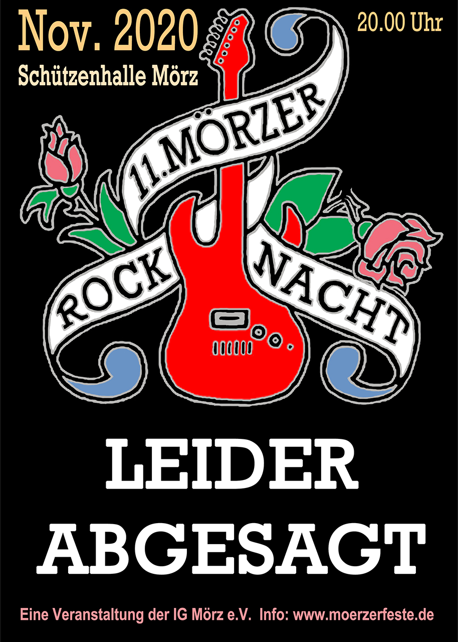Mörzer Rocknacht 2020 coronabedingt abgesagt!
